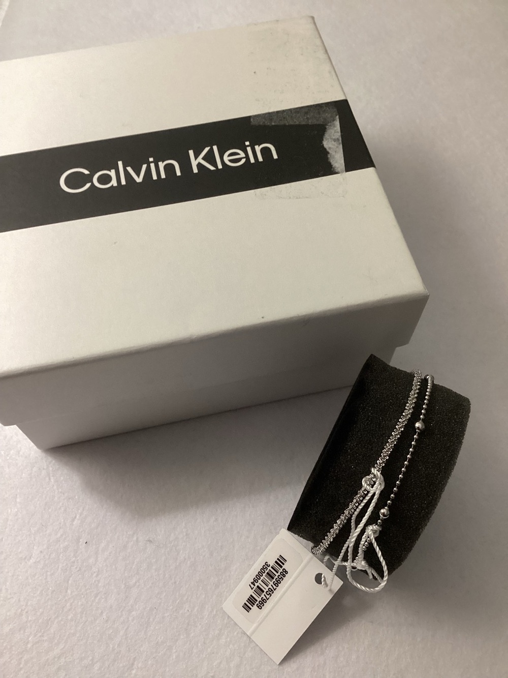 Calvin Klein 2-Piece Layered Bracelet Set with Sterling Silver & Lobster Closure
